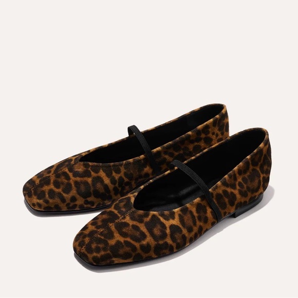 Margaux Shoes - Margaux Leopard Animal Suede Leather Ballet Flats Phoebe Size EU 39
